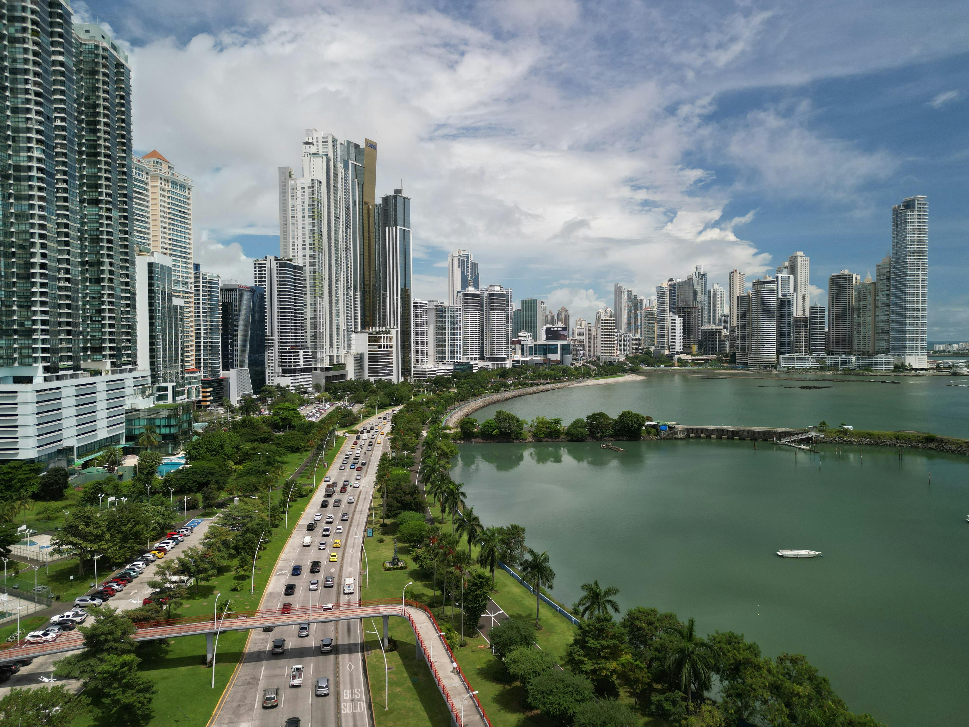 Panama City skyline and waterfront